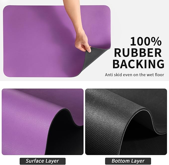 Dish Drying Mat for Kitchen Counter, Heat Resistant Drainer Mats - Image 5