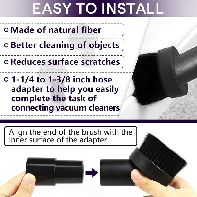 5PCS Fiber Brush Vacuum Attachment Set - Image 7