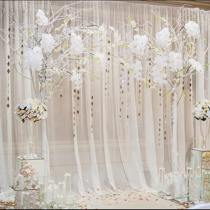 Chyhomenyc Ivory Sheer Scarf Valances - Image 3