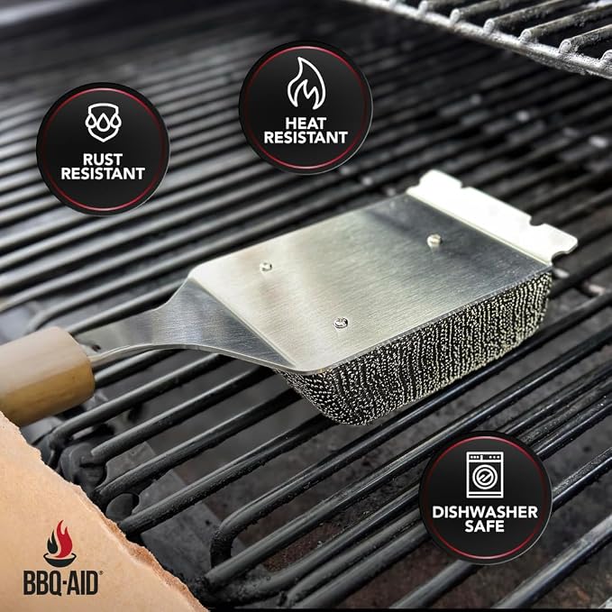 BBQ-AID 2-Pack Bristle Free Grill Brush Replacement Heads, Grill Cleaning - Image 8