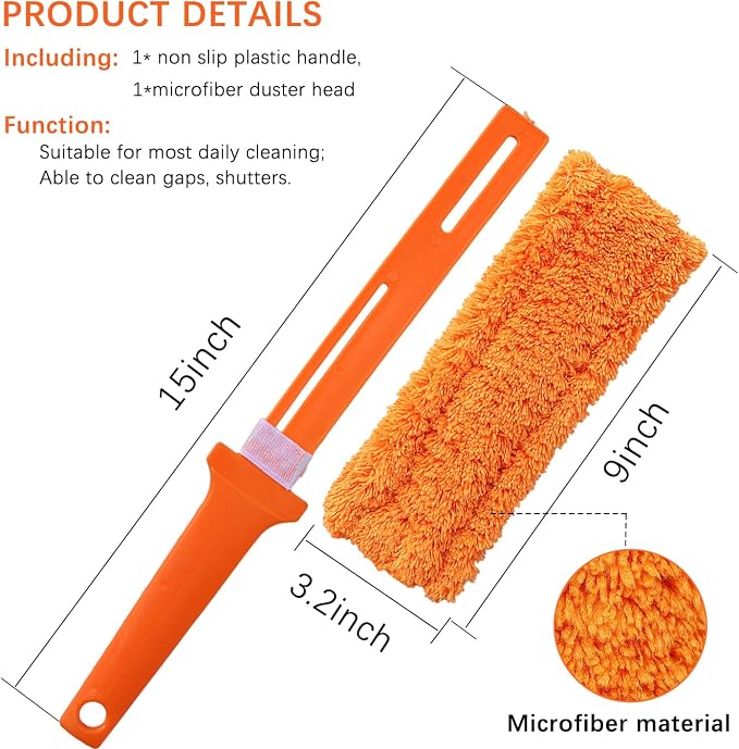 4 Pack 15" Microfiber Feather Duster, Gap Duster, Blind Duster, Hand Duster - Image 5