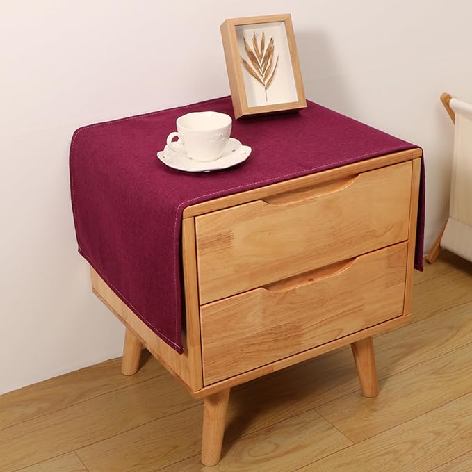 Small Bedside Tablecloth Table Dustcover End Tabletop Home Decoration Fabric by Tablecloth