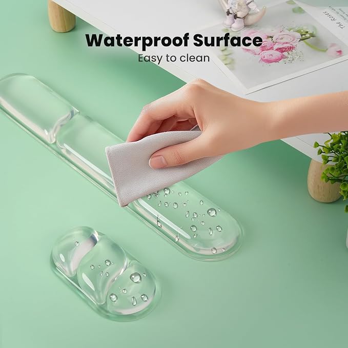 TECKNET Clear Gel Wrist Rest for Computer Keyboard, Ergonomic Gel Keyboard - Image 5