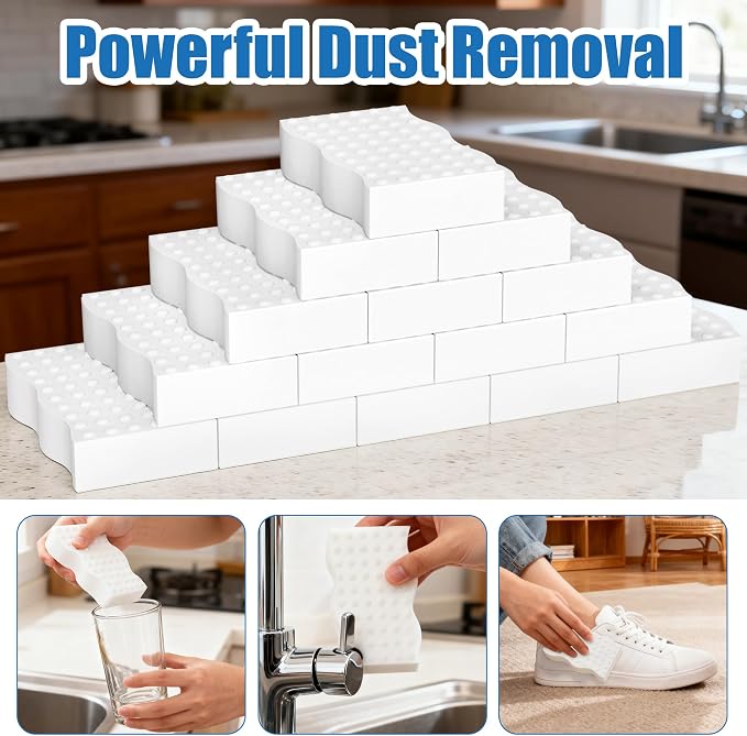 20 Pack Magic Sponges Cleaning Eraser, 2X Density Melamine Sponge, Cleaning Pad - Image 4