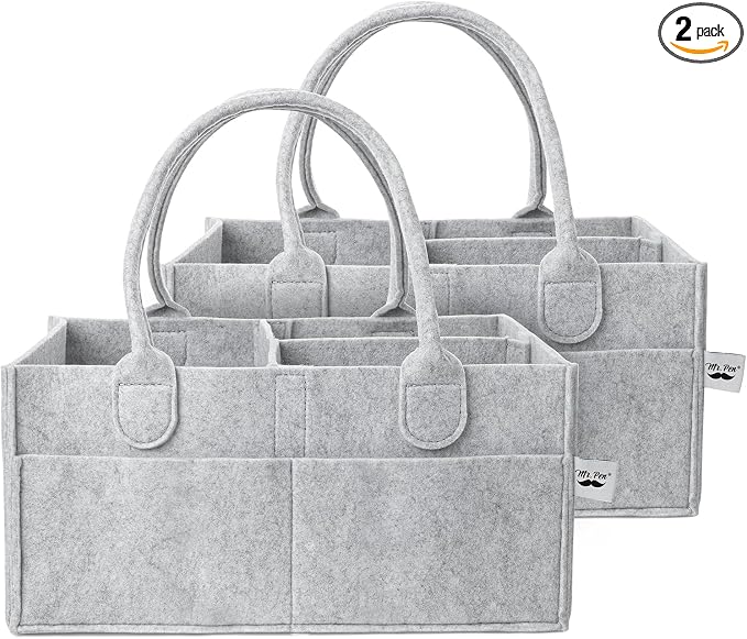 Mr. Pen- Baby Diaper Caddy Organizer, 2 Pack, Baby Caddy Organizer by MrPen