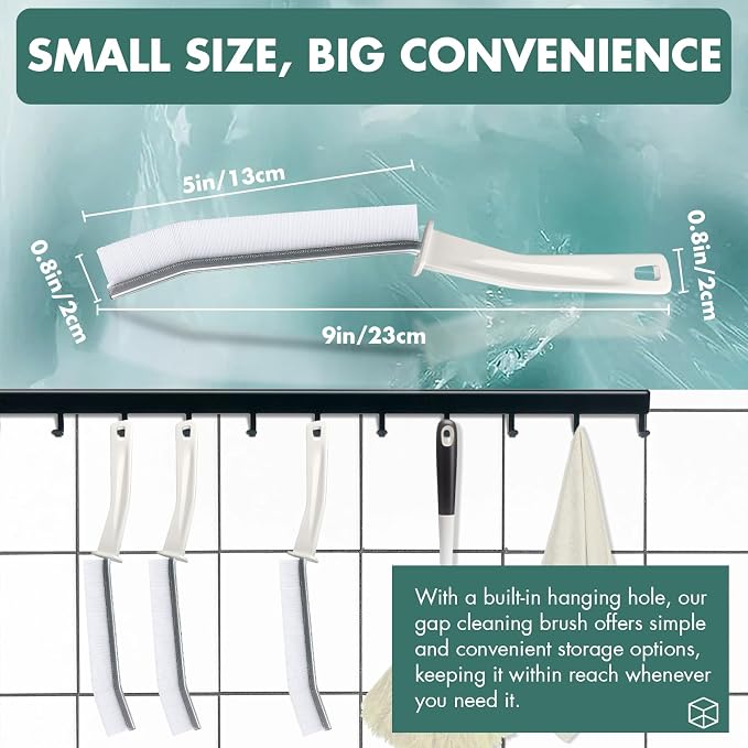 IBB 3PCS Hard Bristle Crevice Cleaning Brush, Small Cleaning Brush - Image 6
