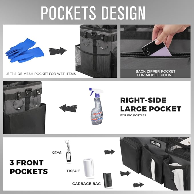 Wearable Cleaning Caddy Bag, Cleaning Caddy Supplies Organizer - Image 2