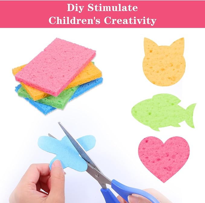 Sibba 16Pcs Cellulose Kitchen Sponges, 6 Color Compressed Cleaning Sponges - Image 3