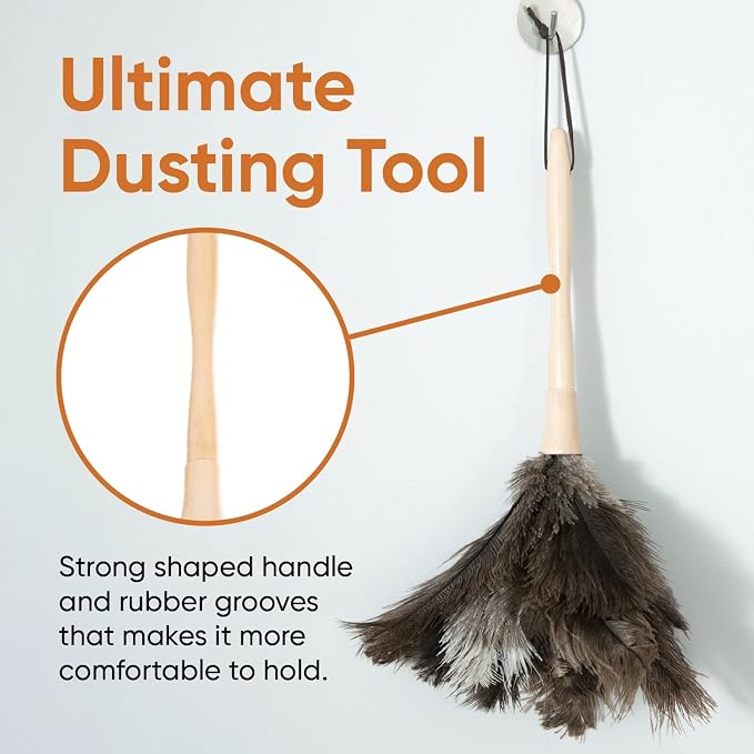 Superio Ostrich Feather Duster Fluffy Dust Remover, - Image 5
