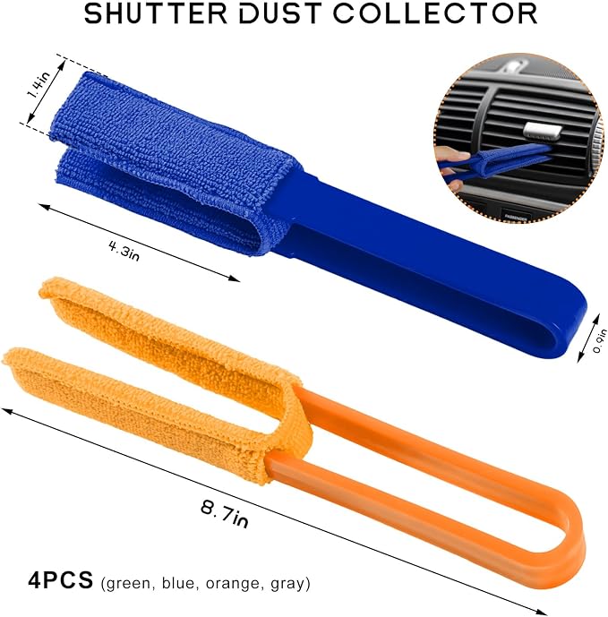 4 PCS Car Blinds Duster, Window Blind Cleaner Duster Brush - Image 2