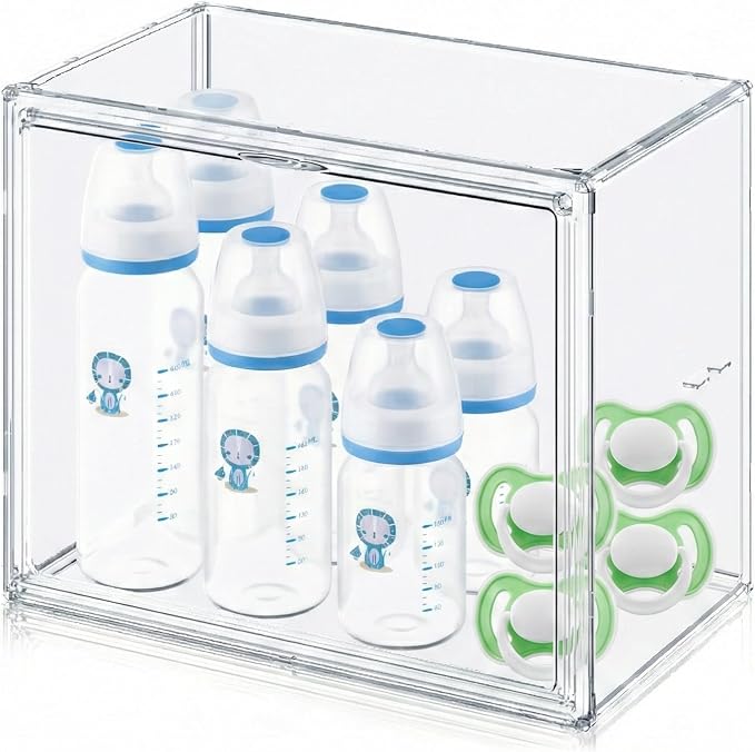 Baby Bottle Organizer for Countertop, Small Clear Bottle Storage Organizer by Unknown