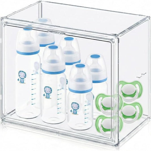 Baby Bottle Organizer for Countertop, Small Clear Bottle Storage Organizer by Unknown