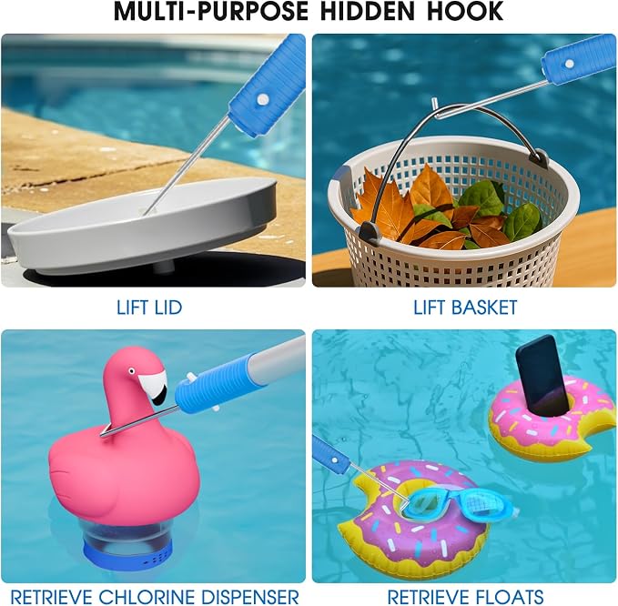 2 in 1 Pool Brush with Poles 10ft - Image 8