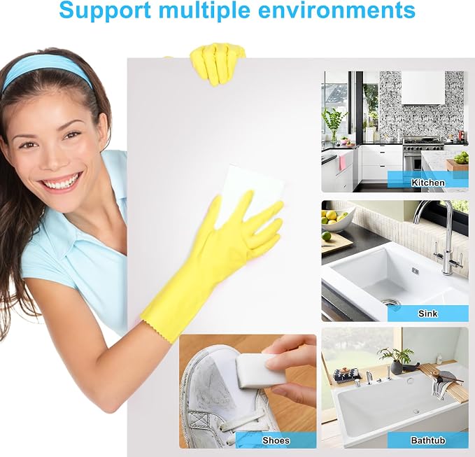 2X Density Magic Sponge Eraser, Extra Thick and Long Lasting Melamine Cleaning - Image 5