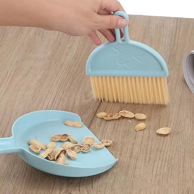 Mini Broom and Dustpan Set for Desk, Small Hanging Keyboard Cleaning Kit - Image 5