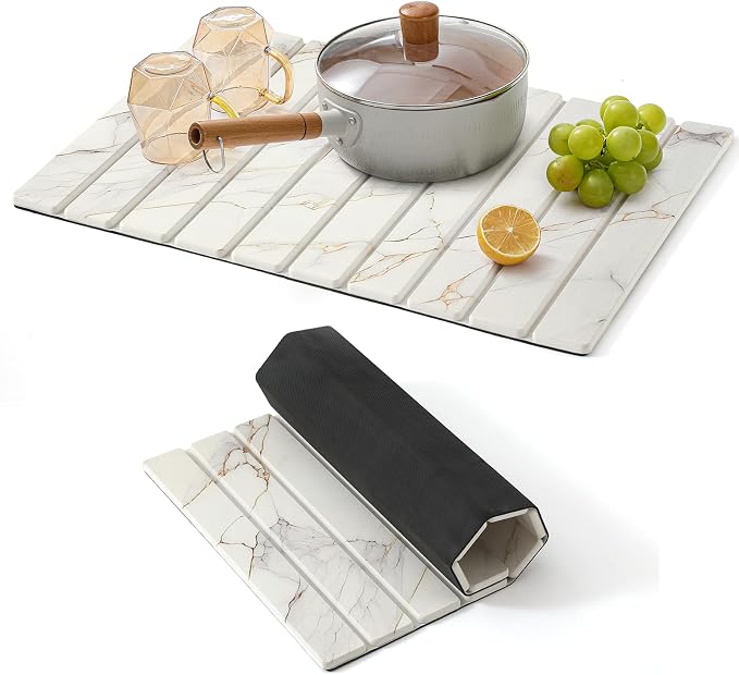 Large Stone Drying Mat for Kitchen Counter by KEYCHAD