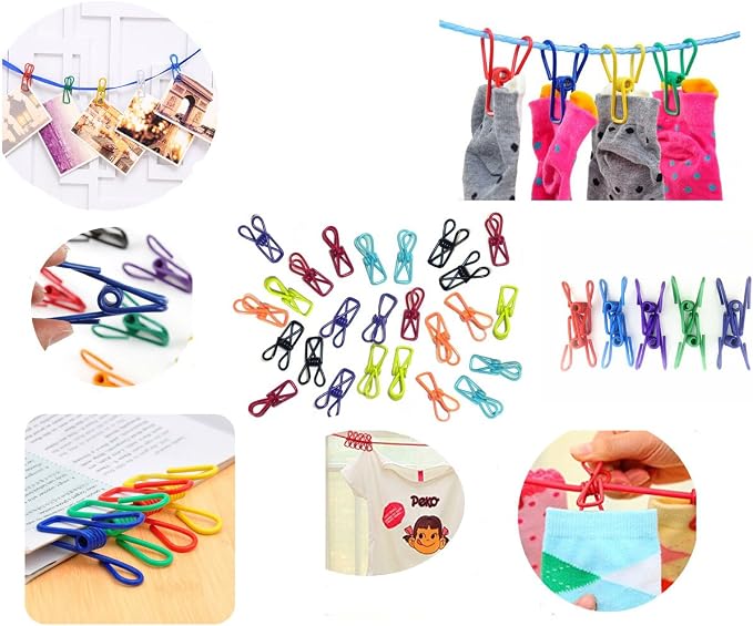 30 Pcs 2 Inch 10 Different Random Colors Chip Clips, PVC Coating High - Image 4