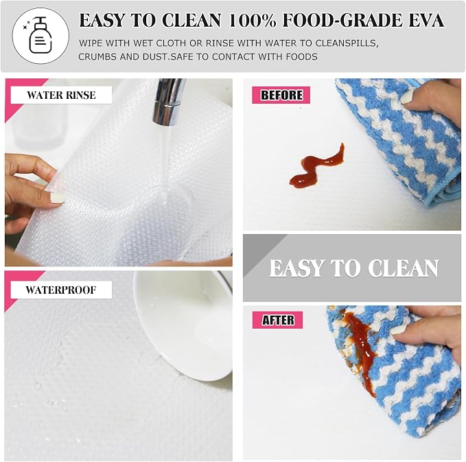 20Pcs Refrigerator Liners, Washable Fridge Liner Shelf Mats Refrigerator Pads - Image 4