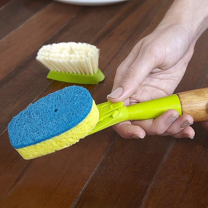 Full Circle Suds Up, Soap Dispensing Dish Brush, Tough Plant-Fiber Bristles & - Image 8
