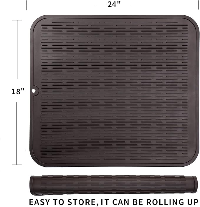 Silicone Dish Drying Mat for Multiple Usage, Easy clean, Eco-friendly, - Image 2