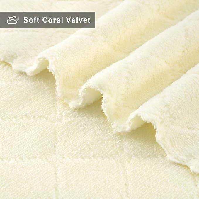 Homaxy 12 Pack Dish Towels for Kitchen, Super Soft and Absorbent Coral Velvet - Image 2