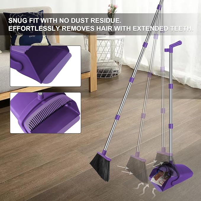 Purple Broom with Dustpan Combo Set - Image 7