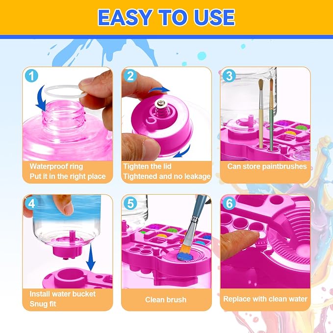 New Paint Brush Cleaner Tool, Brush Rinser Cup Painting Running Water - Image 4