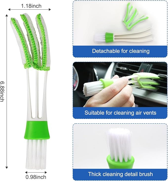 Auto Car Detailing Brush Set Car Interior Cleaning Kit Includes 3 Boar Hair - Image 4