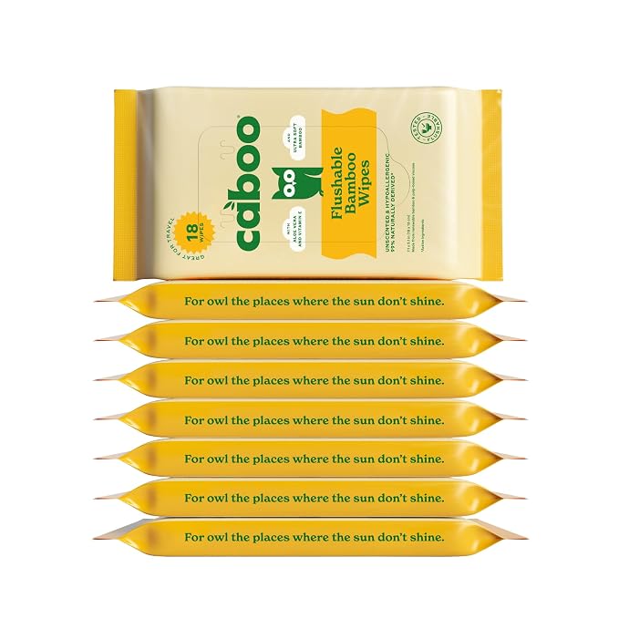 Caboo Tree Free Flushable Wipes, Travel Wipe, Certified Flushable, Septic Safe - Image 9