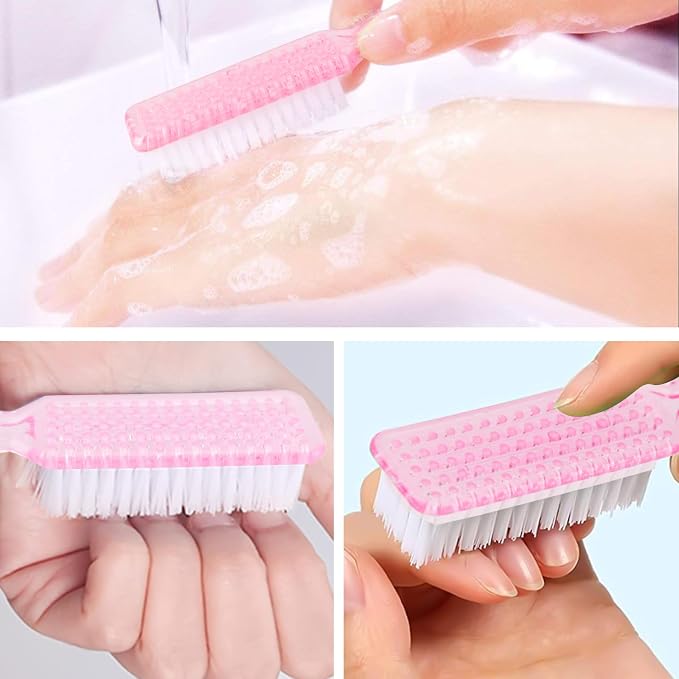 NICEMOVIC 20 Pcs Nail Brush for Cleaning Fingernails, Handle Grip Nail Scrubber - Image 3