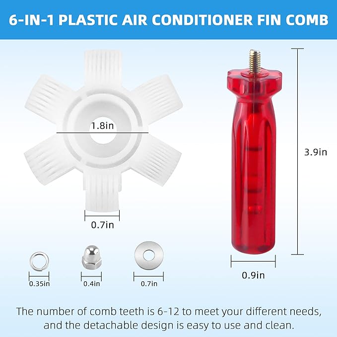 AMI PARTS 5 PCS Air Conditioner Fin Cleaner Set Include 3 Different Air - Image 4