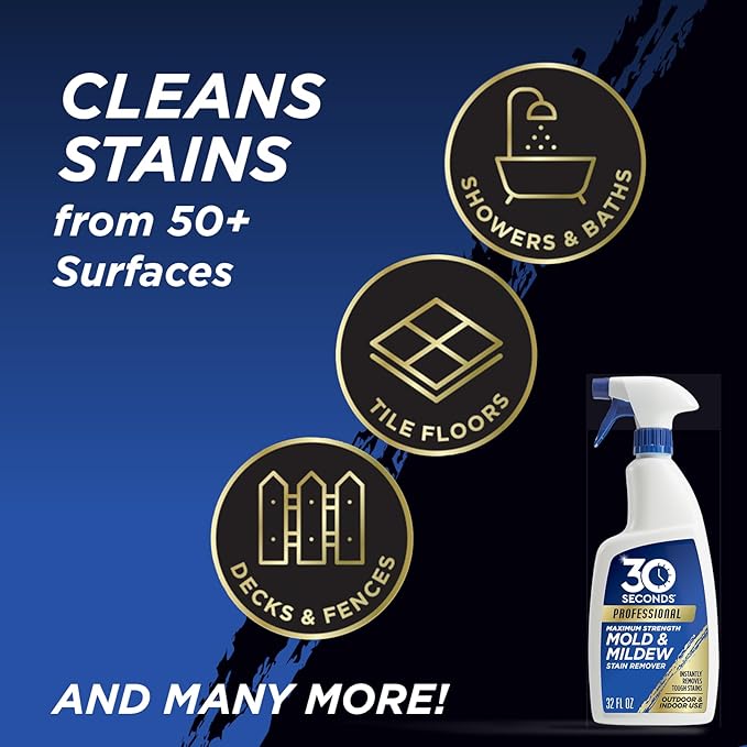 30 SECONDS Pro Mold and Mildew Stain Remover | Scrub Free | Brighter Results - Image 7