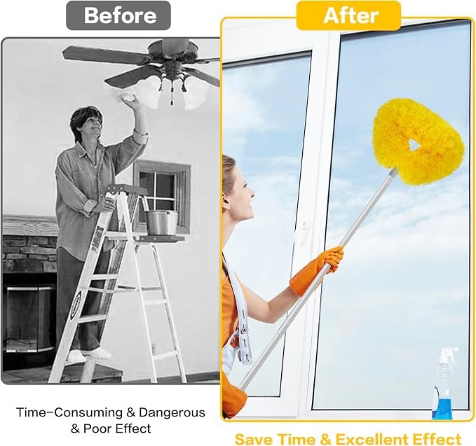 Ceiling Fan Cleaner Duster Reusable Microfiber Ceiling Fan Blade Cleaner - Image 4