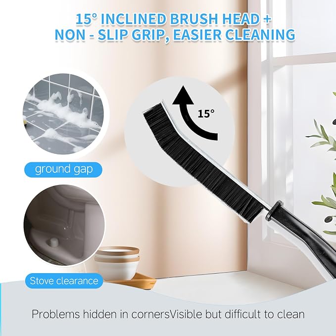 3 Pcs Crevice Cleaning Brush, 23cm Toilet Brush - Image 3