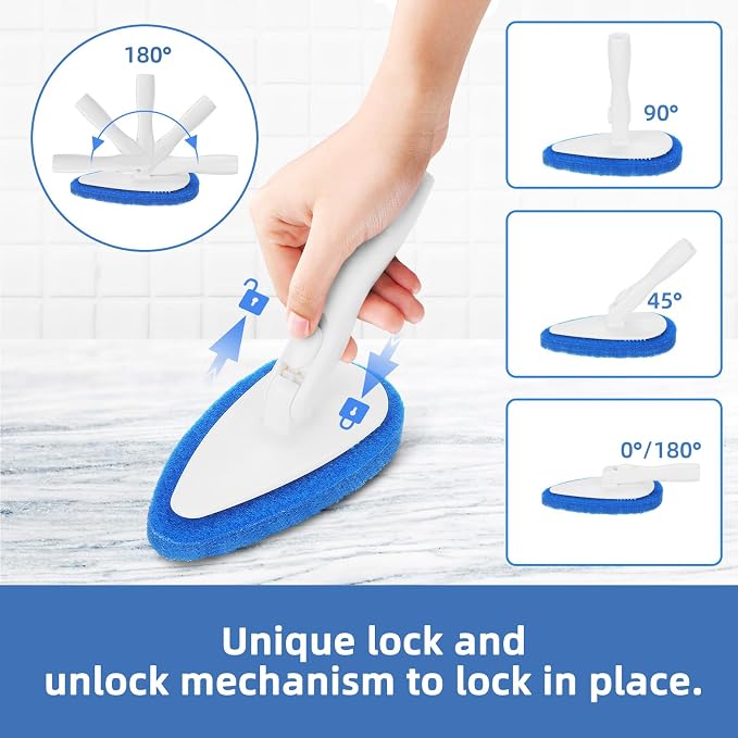 Qaestfy Shower Bathtub Tub Tile Scrubber Cleaning Brush - Image 4