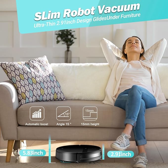 Robot Vacuum and Mop Combo, 2-in-1 Robotic Vacuum Cleaner - Image 6