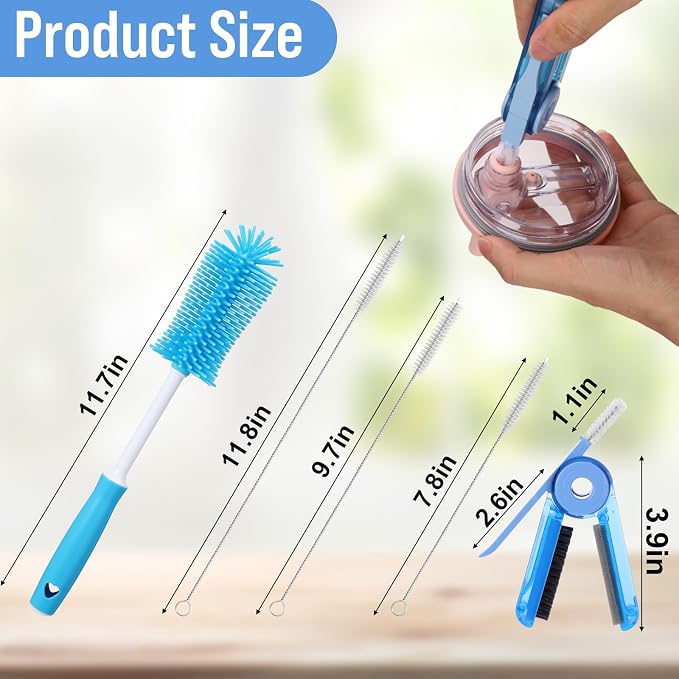 XANGNIER 5 Pcs Water Bottle Cleaner Brush Set - Image 9