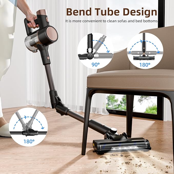 COWSAR Cordless Stick Vacuum Cleaner, Bagless Lightweight Stick Vacuum - Image 5