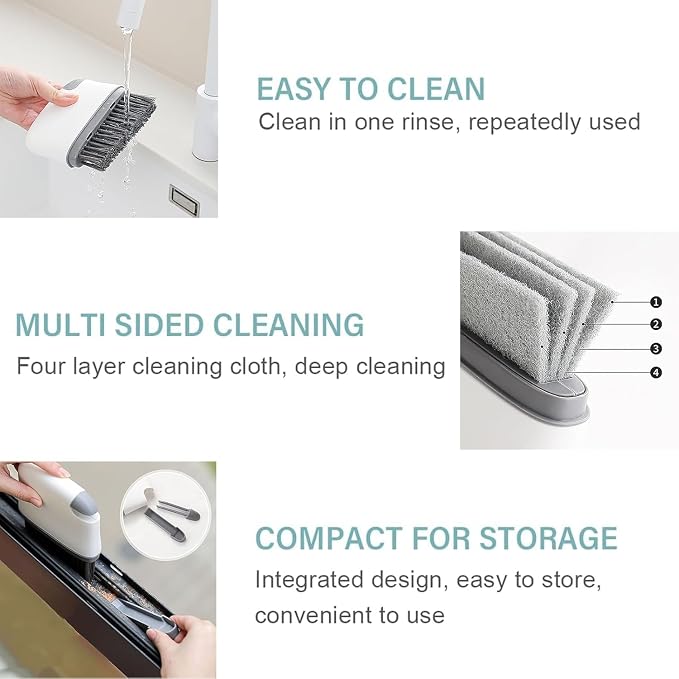 2-in-1 Groove Cleaning Brush, 2025 Upgraded Crevice Cleaner, Window Track - Image 3