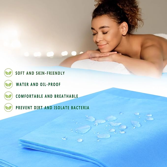 50 Pcs Disposable Bed Sheets 31" x 71" Massage Table Sheets Non Woven Fabric - Image 2