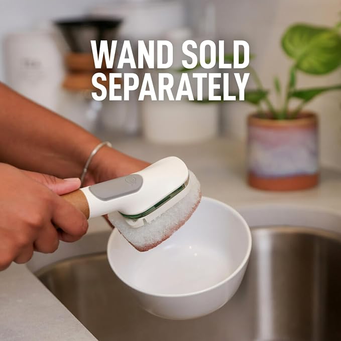 Scotch-Brite Greener Clean Non-Scratch Dishwand Refill, 14 Dish Wand Sponge - Image 7
