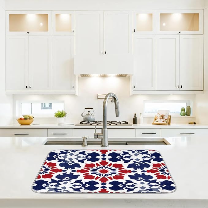 Dish Drying Mat for Kitchen Absorbent Drying Mat Reversible Dish Drying Pad - Image 6