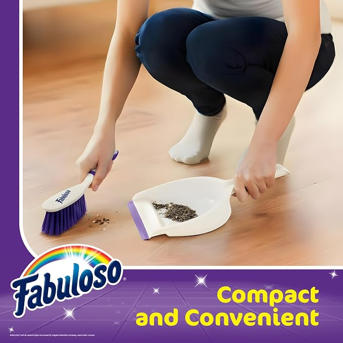 Fabuloso Brush and Dustpan Set, Compact Hand Broom Floor Sweeper - Image 5