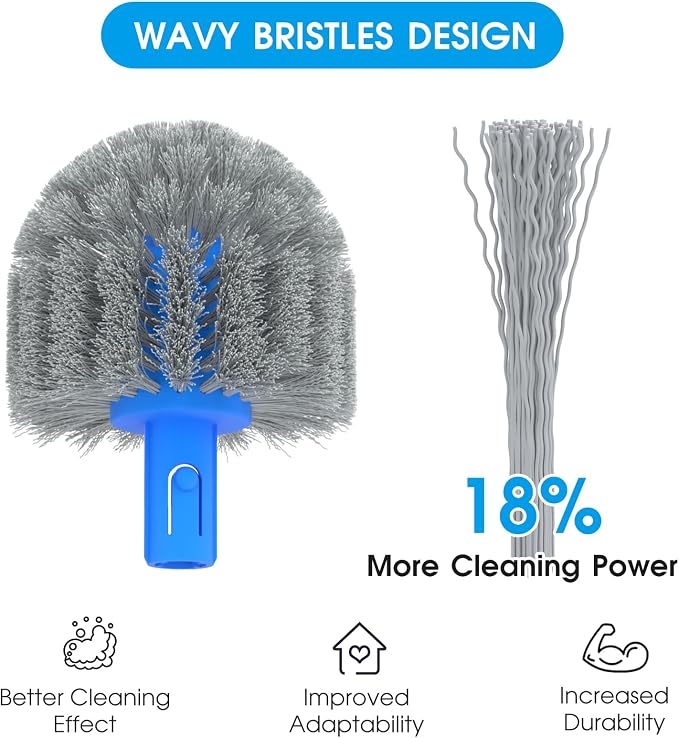 20'' 2 in 1 Pool Brush Head Cobweb Duster Heavy Duty Pool Cleaning Detachable - Image 4