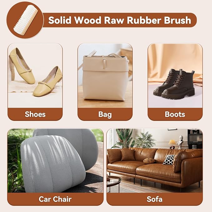 2Pcs Suede Brush for Shoes, Rubber Shoe Brush Cleaner - Image 5
