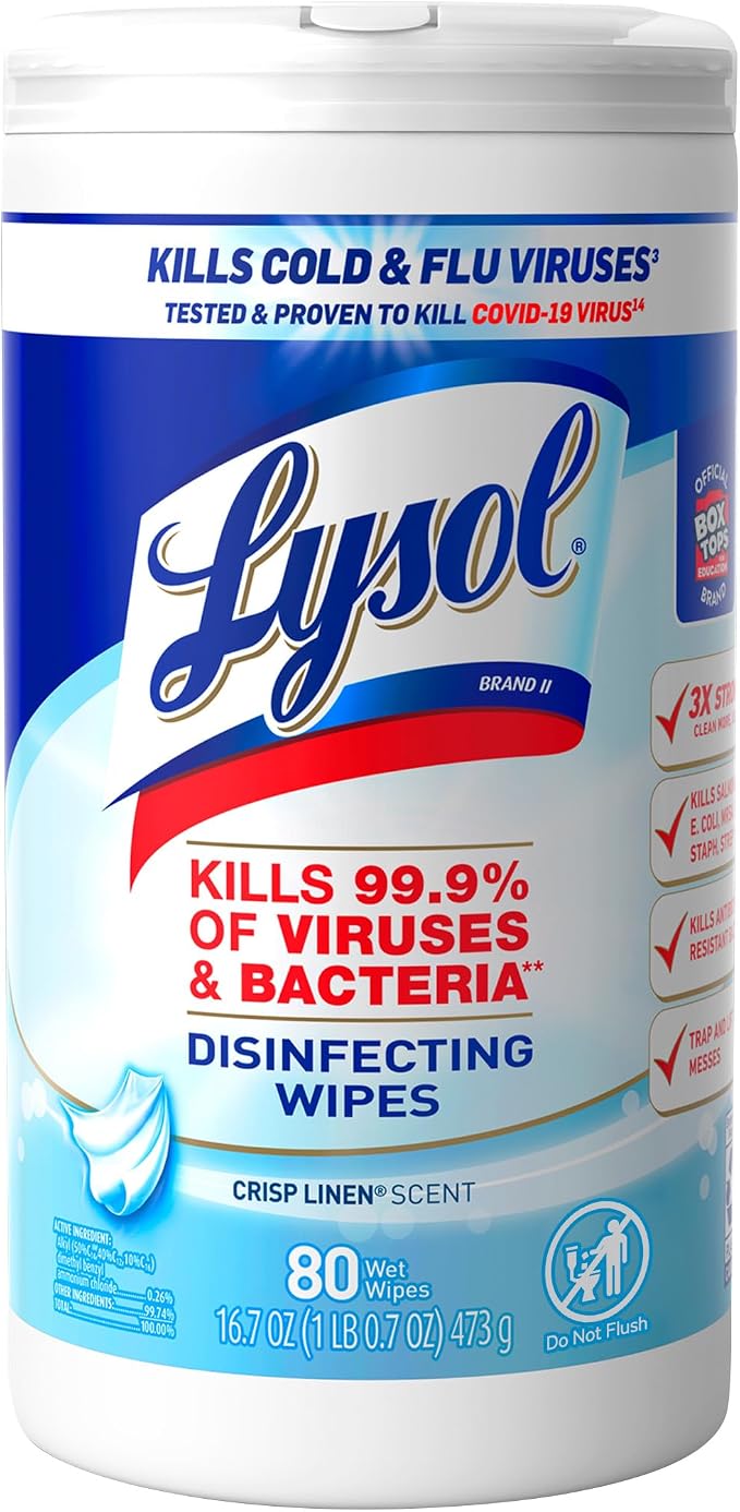 Lysol Disinfectant Wipes, Dorm Room Essentials, by Lysol