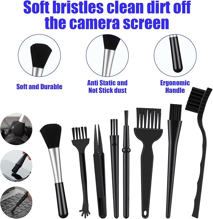 8 Pcs Mini Keyboard Cleaning Brushes Kit, Anti Static Electronic Dust Cleaning - Image 4