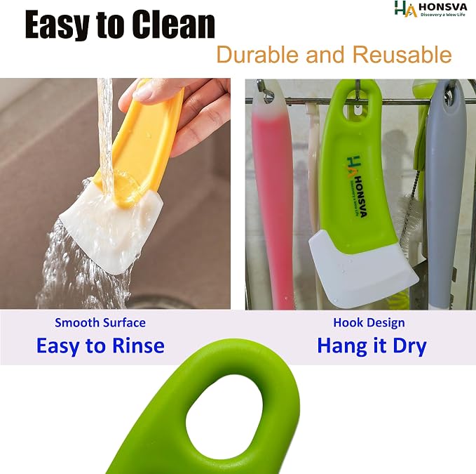 Dish Scraper for Cleaning Pans, Silicone Kitchen Sraper, Non-stick Scraping - Image 7