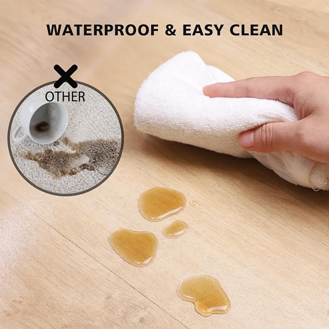 Clear Chair Mat, Durable Non-Slip Hard Floor Protector, PVC Waterproof Floor - Image 3