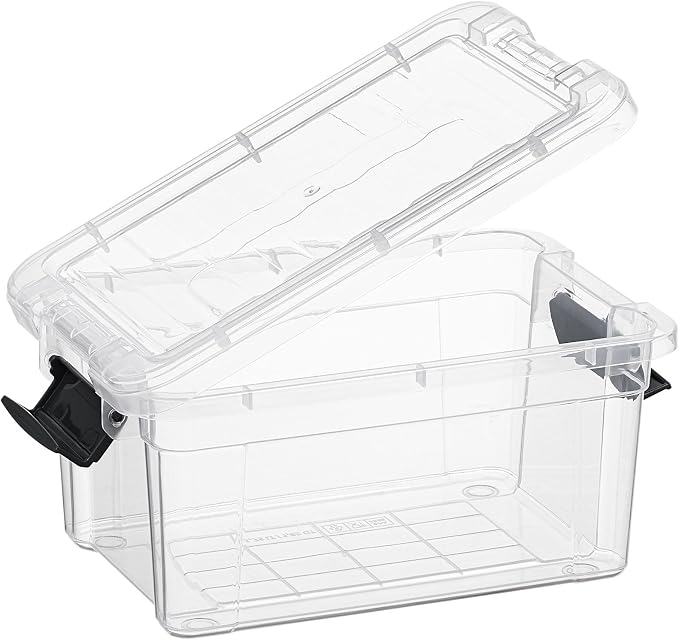 Superio Storage Bins with Lids- 2 Pack, 1.85 Qt Clear Boxes - Image 5